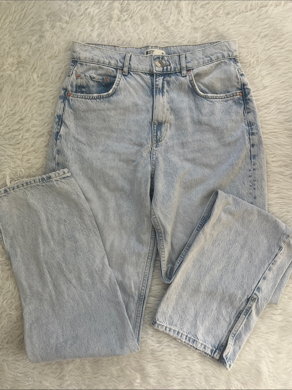 Women’s Light Blue Straight-Leg Jeans Gina Tricot Swedish Brand euro size 38